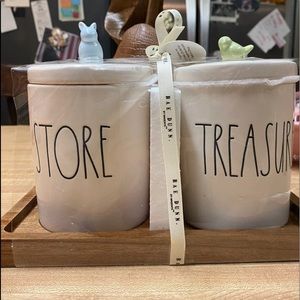 Rae Dunn NR bunny/bird Treasures n Store canister